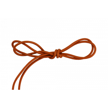 Lacet cuir rond 2 mm orange