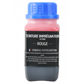 Teinture imprégnation à l'eau 250 ml rouge