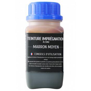 Teinture imprégnation à l'eau 250 ml marron moyen