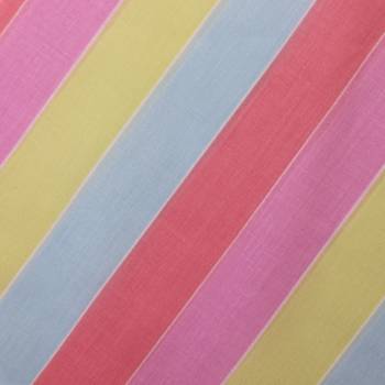 Tissu rayé Pastel multicolore