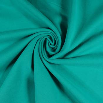 Tissu Jogging coton bleu turquoise