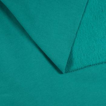 Tissu Jogging coton bleu turquoise