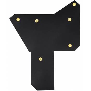Porte-monnaie Origami veau lisse noir or
