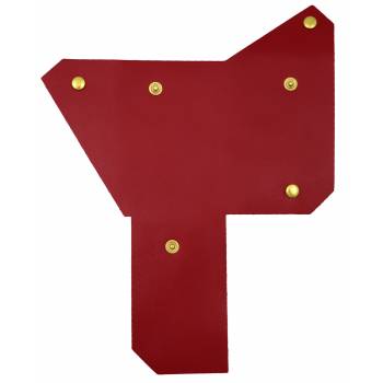 Porte-monnaie Origami veau lisse rouge or