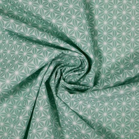 Tissu coton Fuji Menthe