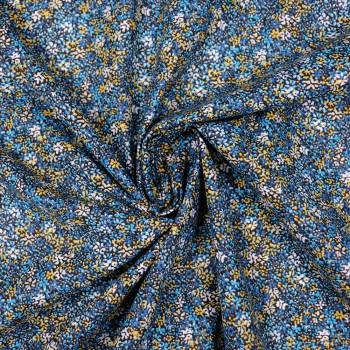 Tissu coton Clématite Bleu