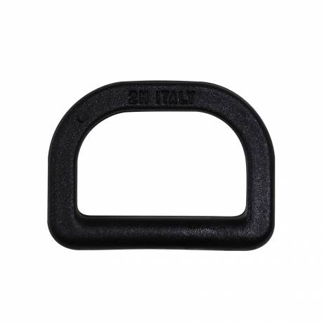 Demi anneau plastique noir 30 mm