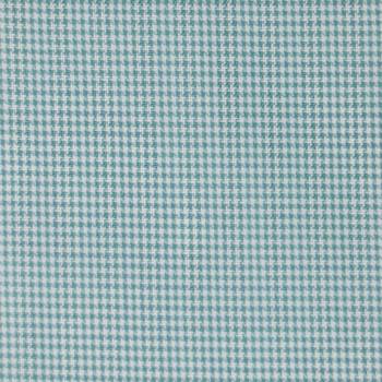 Tissu coton pied de poule bleu turquoise