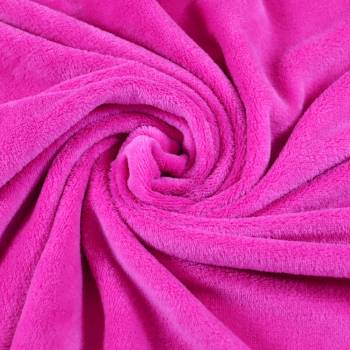 Polaire doudou uni fuchsia