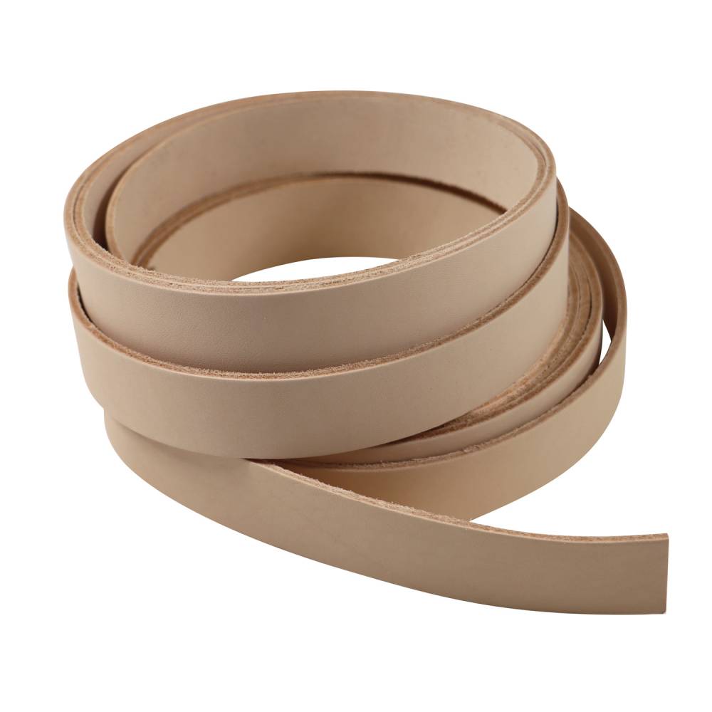 Lacet en cuir carré,couleur camel fauve largeur 3 mm - Cuir en Stock