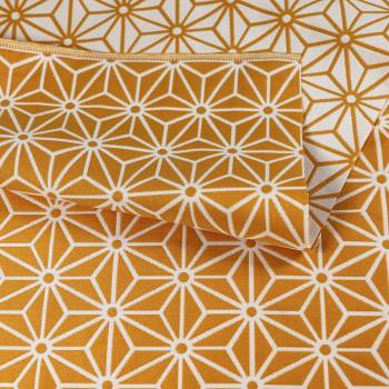 Tissu Cristal 140 cm jaune orangé