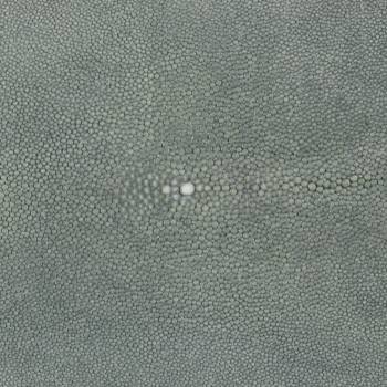 Galuchat poncé rond 8" gris bleu