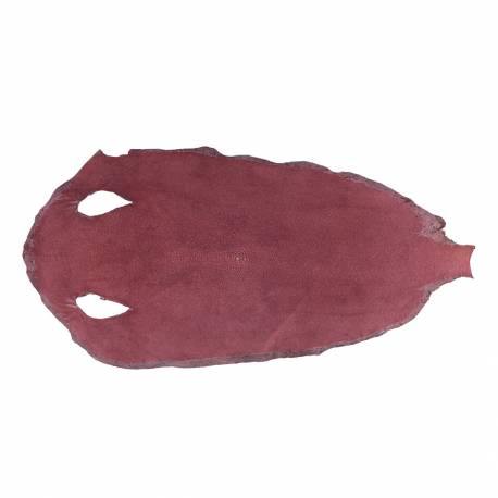 Galuchat poncé rond 8" lie de vin
