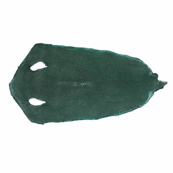 Galuchat poncé rond 8" vert sapin