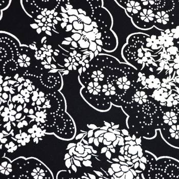 Tissu Black Cloud noir et blanc