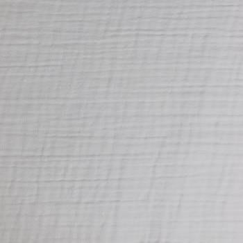 Tissu double gaze de coton blanc