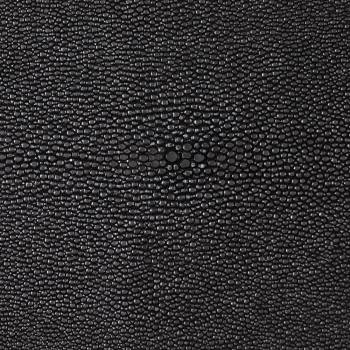 Cuir Galuchat grainé noir/noir 8"