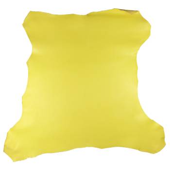 Cuir de chèvre grainé Roxane jaune citron