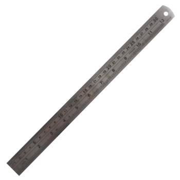 Réglet en inox de 30 cm pour des mesures précises - Cuirtex