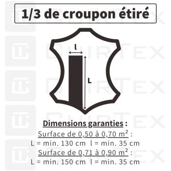 Dimensions tiers de croupon étiré