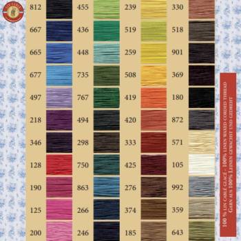 Gamme coloris fil de lin Câblé Extra Glacé "Au Chinois"