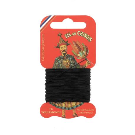 Carte 15m fil de lin Câblé Extra Glacé 180 Noir