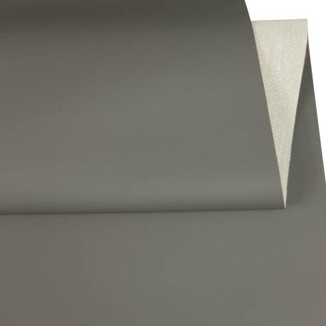Simili cuir grainé gris souris 3B55