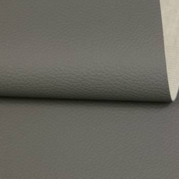 Simili cuir grainé gris souris 3B55