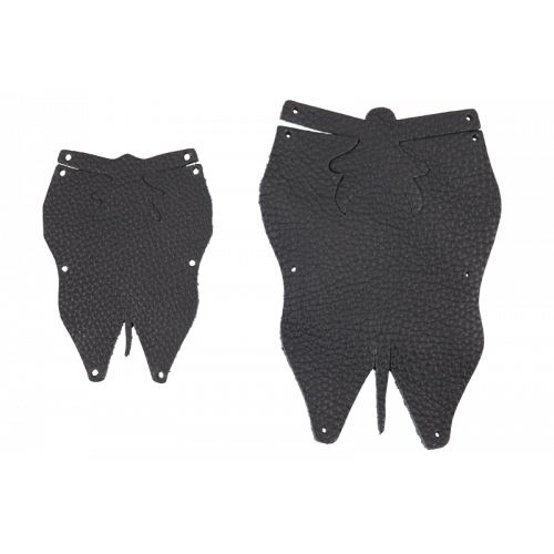 Gilet D'équitation Taureau En Cuir EPT - Noir - Bretelles De Cou - Taille Enfant/jeune - Neuf