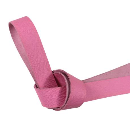 Lanière de veau Megève rose 30 mm