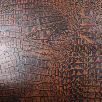 Demi-vachette façon croco marron