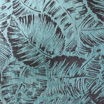 Tissu jacquard Bornéo Bleu turquoise