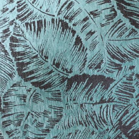 Tissu jacquard Bornéo Bleu turquoise