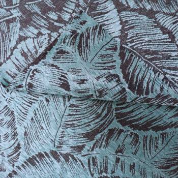 Tissu jacquard Bornéo Bleu turquoise