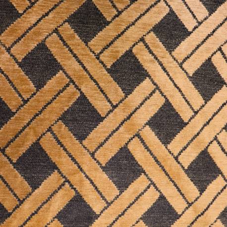 Tissu jacquard Cannage Ocre
