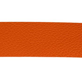 Lanière de taurillon grainé orange