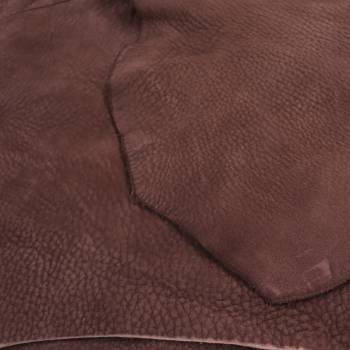 Chutes de cuir de taurillon nubuck marron