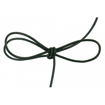Lacet cuir rond 2 mm vert sapin