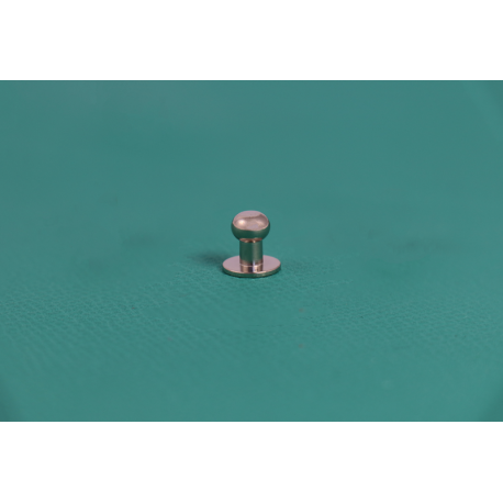 Bouton de col à visser 9 mm Argent